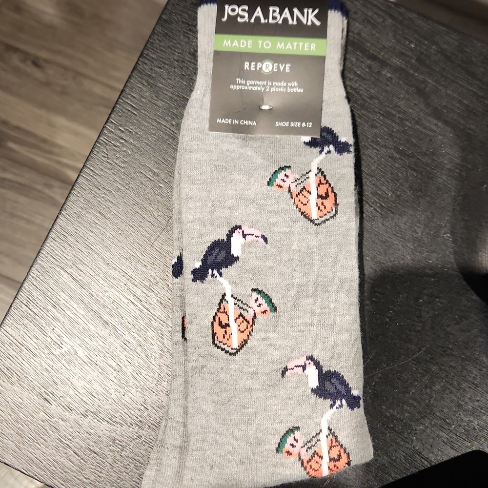 NWT Jos. A. Bank Repreve Midcalf Socks Men's For Shoe Size 8-12